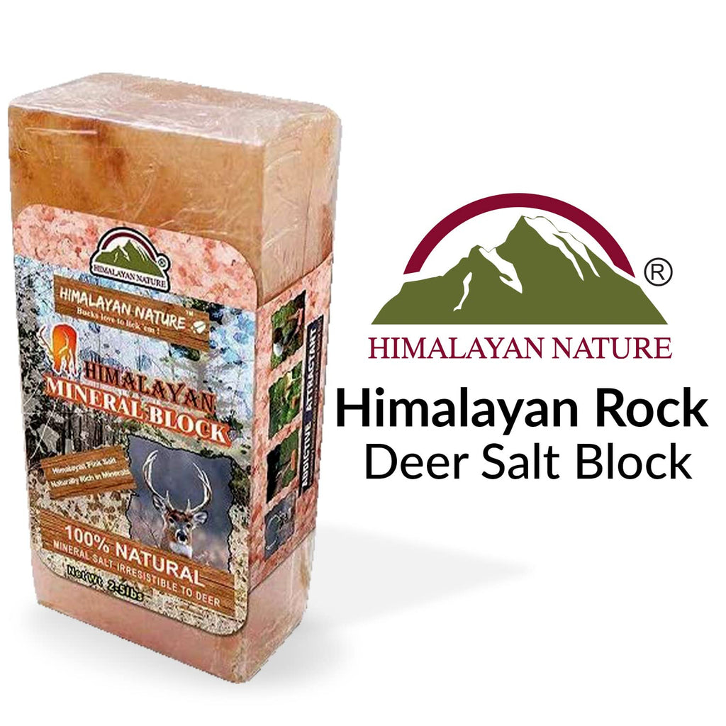 Himalayan Nature 100% Natural Himalayan Rock Deer Salt Licking Block - Animal Licking Mineral Salt Block, Natural Feed Salts Bri