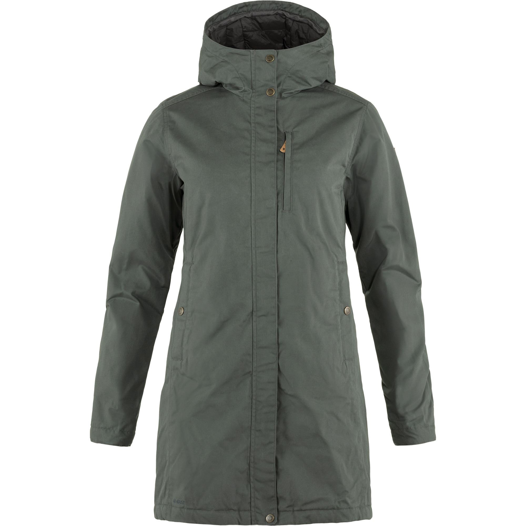 Fjallraven Kiruna Padded Parka Womens Winter Insulated Down Jacket, Basalt, L