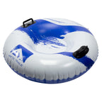Franklin Sports Arctic Trails Single Person Inflatable Snow Sled - Heavy Duty Snow Tube For Kids - Long Lasting Fun - Blue/White