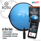 Bosu Multi Functional Original Home Gym 26 Inch Full Body Balance Strength Trainer Ball Equipment With Guided Workouts And Pump,
