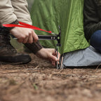 Tent Stakes Heavy Duty & Hammer Set,With 12In Tent Stake Remover +10 In Steel Tent Pegs+Storage Bag +Fluorescent Rubber Circle F