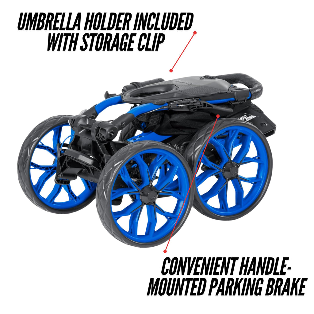 Bag Boy Quad Pro Push Cart, Royal/Black