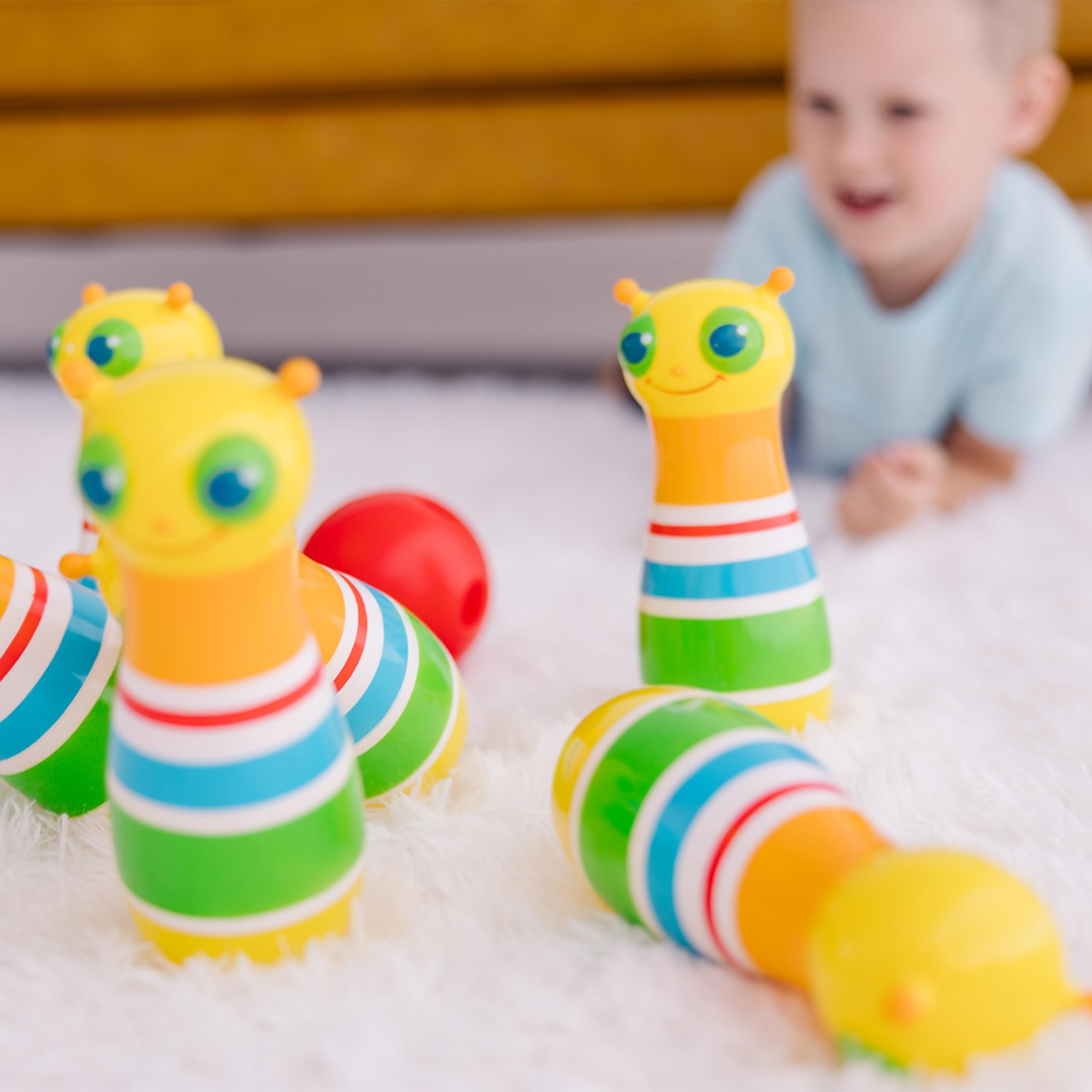 Melissa & Doug Sunny Patch Giddy Buggy Bowling Action Game - 6 Bug Pins, 1 Plastic Ball