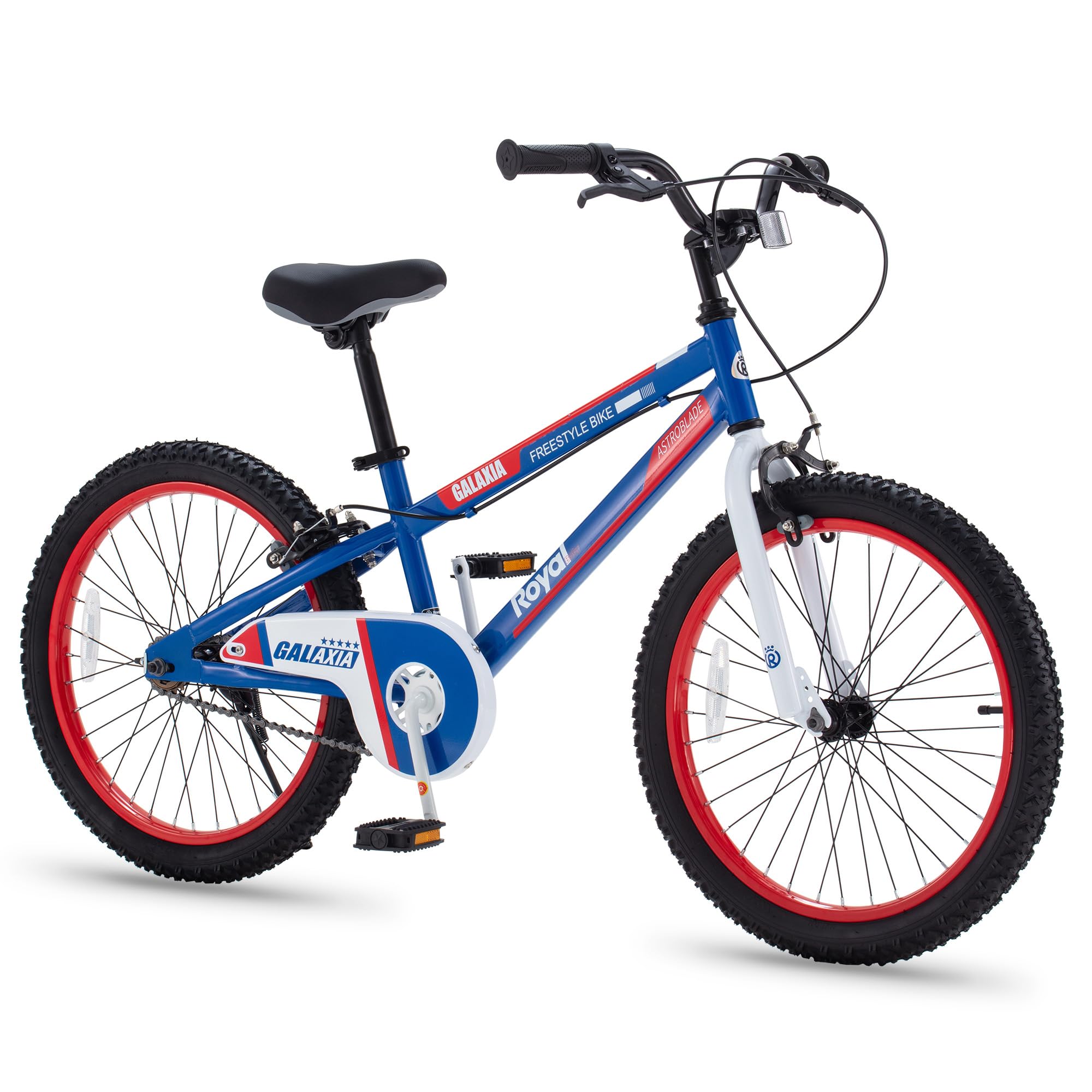 RoyalBaby Galaxia Kids Bike Toddlers 20 Inch Wheel Bicycle Beginners Boys Girls Ages 7-11 Years, Kickstand, Blue
