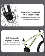 Glerc 24 Inch Kids Bike, Kids Mountain Bike for Boys and Girls Ages 6-10, 21-Speed Skyline Bicycle with Front Suspension and Dis