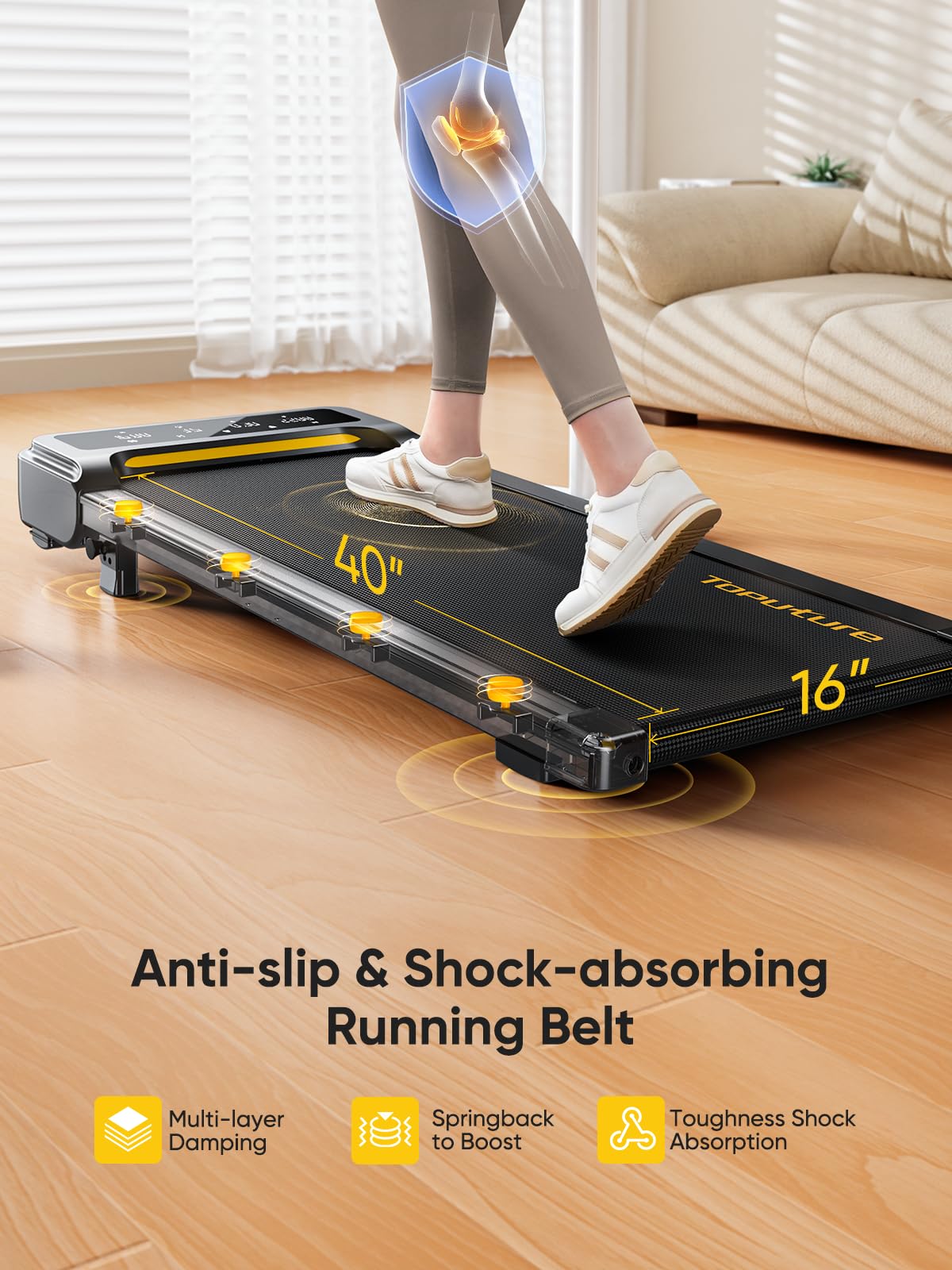 Walking Pad With Incline, Under Desk Treadmill, Portable Treadmills For Home/Office, 2.5Hp Walking Jogging Running Machine 300 L