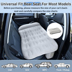 Coverado Car Air Mattress Back Seat, Portable Wireless Inflatable Bed with Built in Air Pump&Pllow, Storage Bag, Patch Kit, Univ