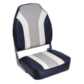 Wise 8Wd1062Ls-932 Classic Stripe High Back Boat Seat, Navy-White-Grey