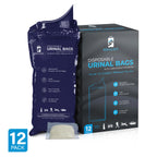 Roxalace Disposable Urinal Bags, 12 Pack 1000 Ml Unisex Urine Bag Travel Traffic Jam Emergency Urinals Bag, Camping Pee Bags, Po