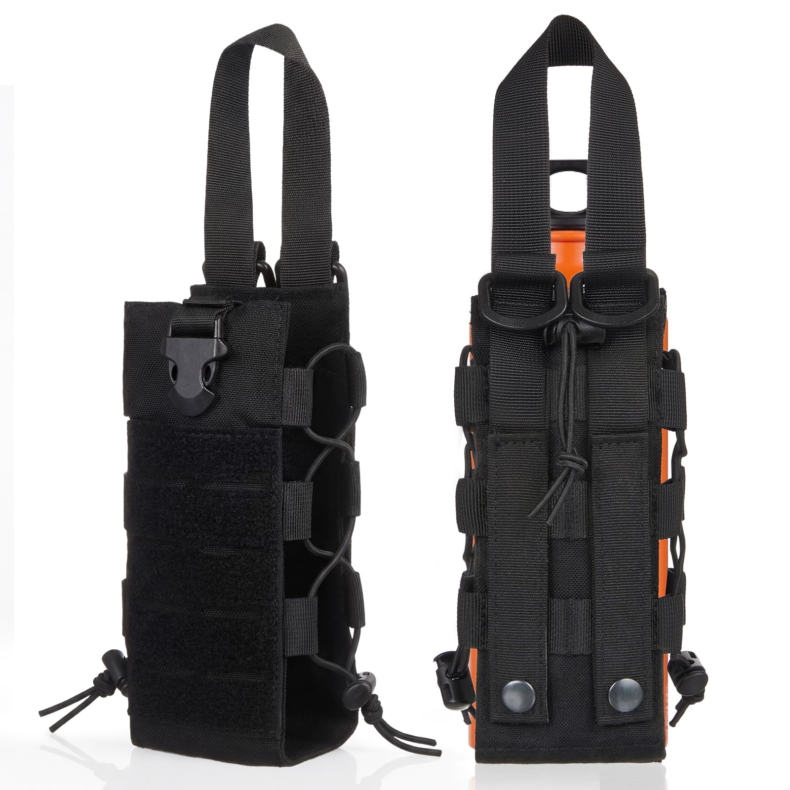Sunnymove 2 Pack Fuel Bottle Holder Compatible with 30 oz Fuel Bottle, Mounts to Molle Bag Backpack Tactical Molle Travel Water 