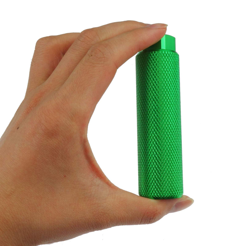 Zelerdo 2 Pairs Aluminum Alloy Bike Pegs For Mountain Bike Cycling Rear Stunt Pegs Fit 3/8 Inch Axles (Pure Green, 100X28 Mm)