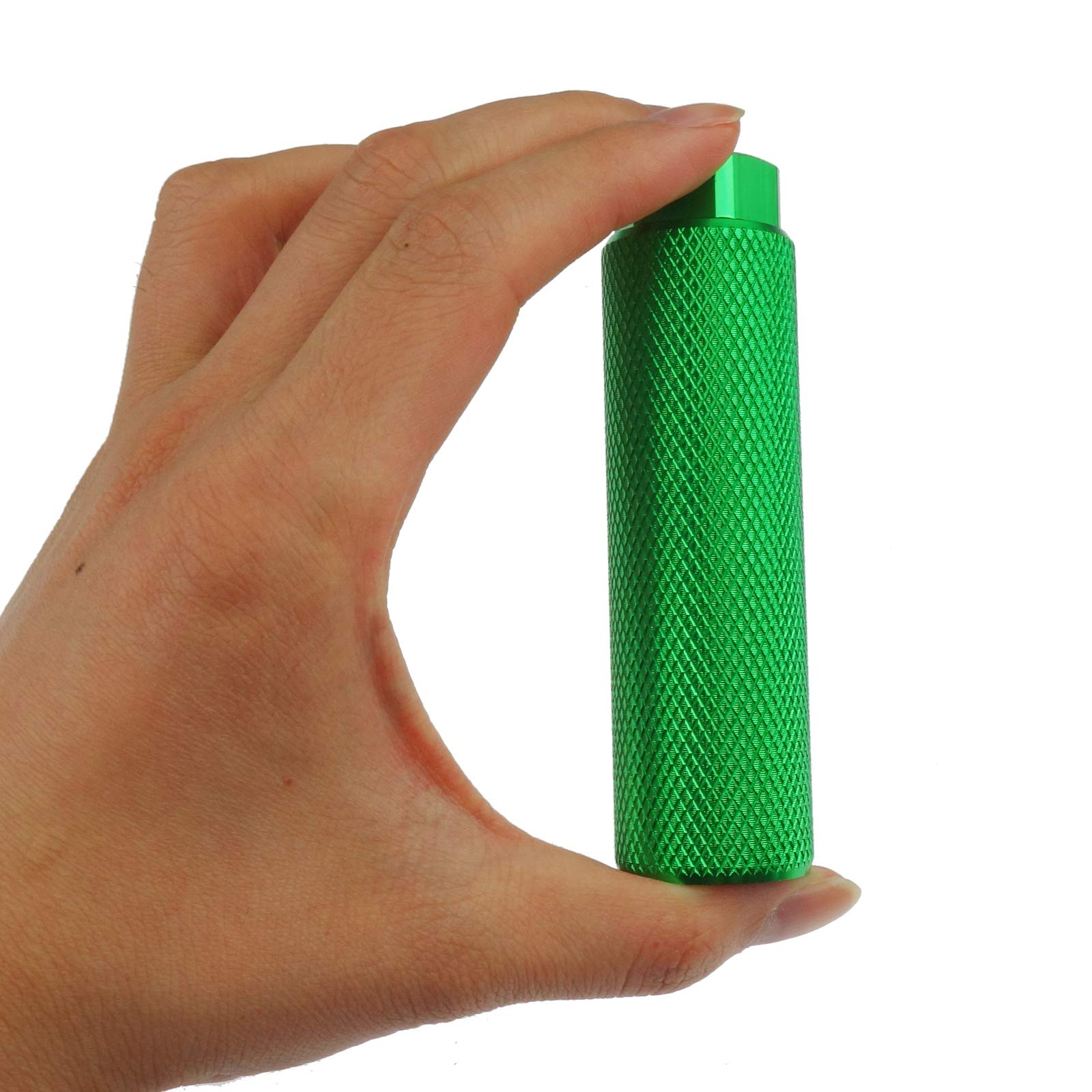 Zelerdo 2 Pairs Aluminum Alloy Bike Pegs For Mountain Bike Cycling Rear Stunt Pegs Fit 3/8 Inch Axles (Pure Green, 100X28 Mm)