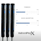 Winn Pro X 1.32 Putter Grip (Jumbo, Black/Blue)