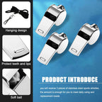 Tiankohelan 3 Pcs Whistle,Stainless Steel Sports Whistle With Lanyard For Directing Traffic Outdoor Adventure Sports Pet Trainin