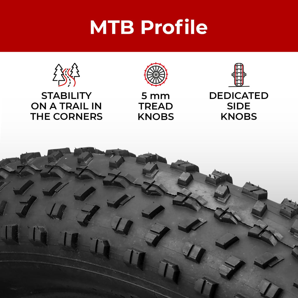 Fincci Pair 26X4.0 Fat Bike Tires 100-559 Foldable Fat Tires For Road Mountain Mtb Mud Dirt Offroad Bike Bicycle - Pack Of 2
