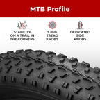 Fincci Pair 26X4.0 Fat Bike Tires 100-559 Foldable Fat Tires For Road Mountain Mtb Mud Dirt Offroad Bike Bicycle - Pack Of 2