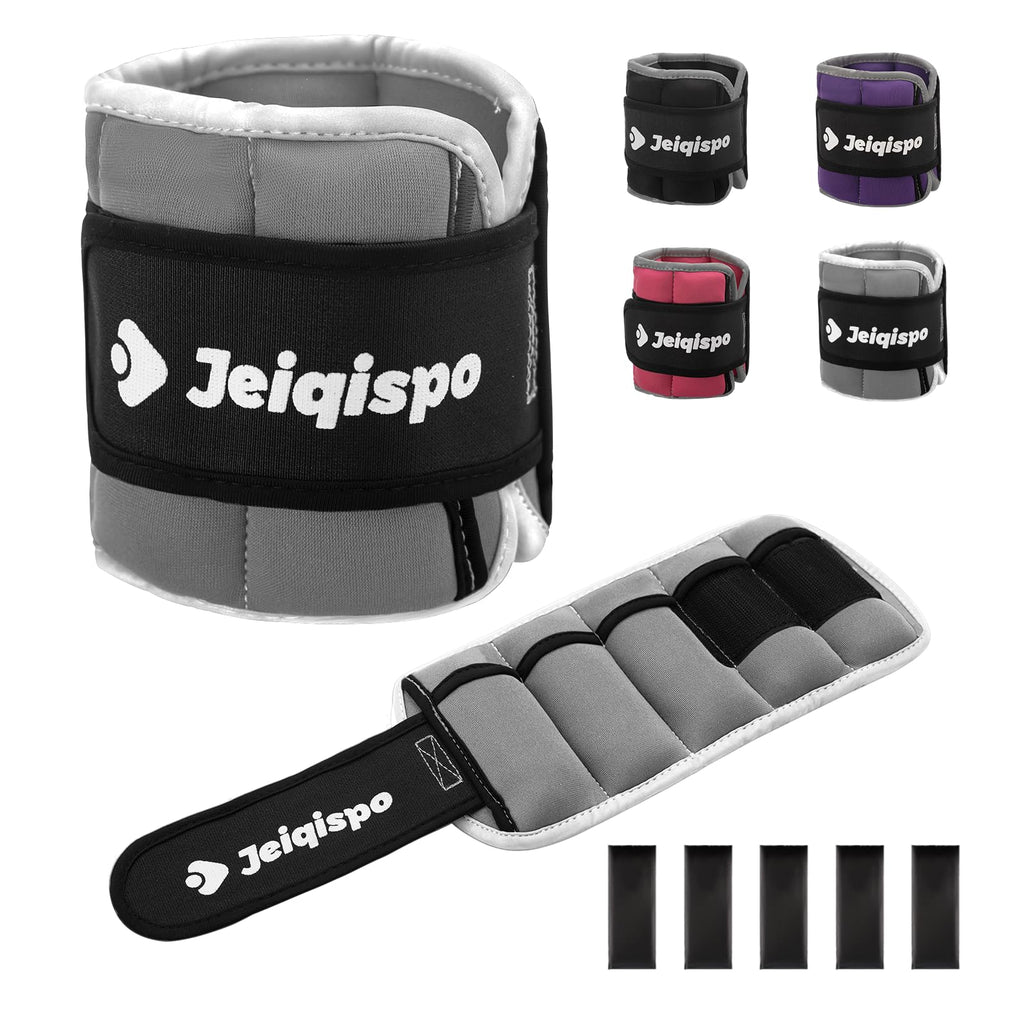 Adjustable Ankle Weights 1 Pair 2/4/6/8/10 LBS Wrist Leg Arm Weights for Women Kids Men,Strength Training with Removable Weight 