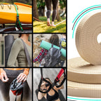 Teceum 1 Inch Webbing - Tan - 10 Yards - 1    Webbing For Climbing Outdoors Indoors Crafting Diy Nw