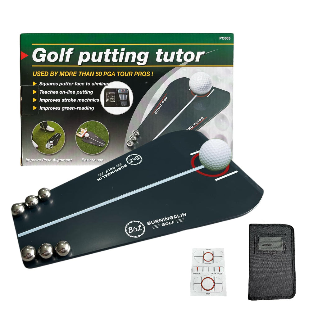 Burning&Lin Golf Putting Tutor Golf Putting Trainer Practice Straight Line Putting Correct Putting Posture Accurate Putting Indo