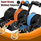 Seamander Boat Winch Strap With Hook,2'' X 20Ft 6000Lb Maximum Break Strength Boat Trailer Winch Strap For Fishing Boats,Towing