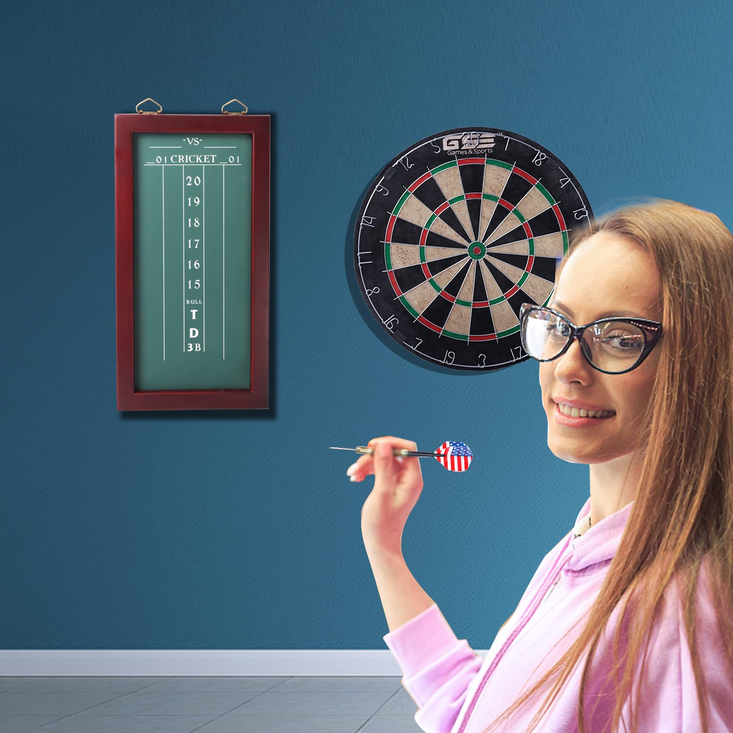 Gse Chalk Dart Scoreboard For Dart Board Cricket & 01 Dart Games With Chalks And Chalk Wipe (Chalk Scoreboard)