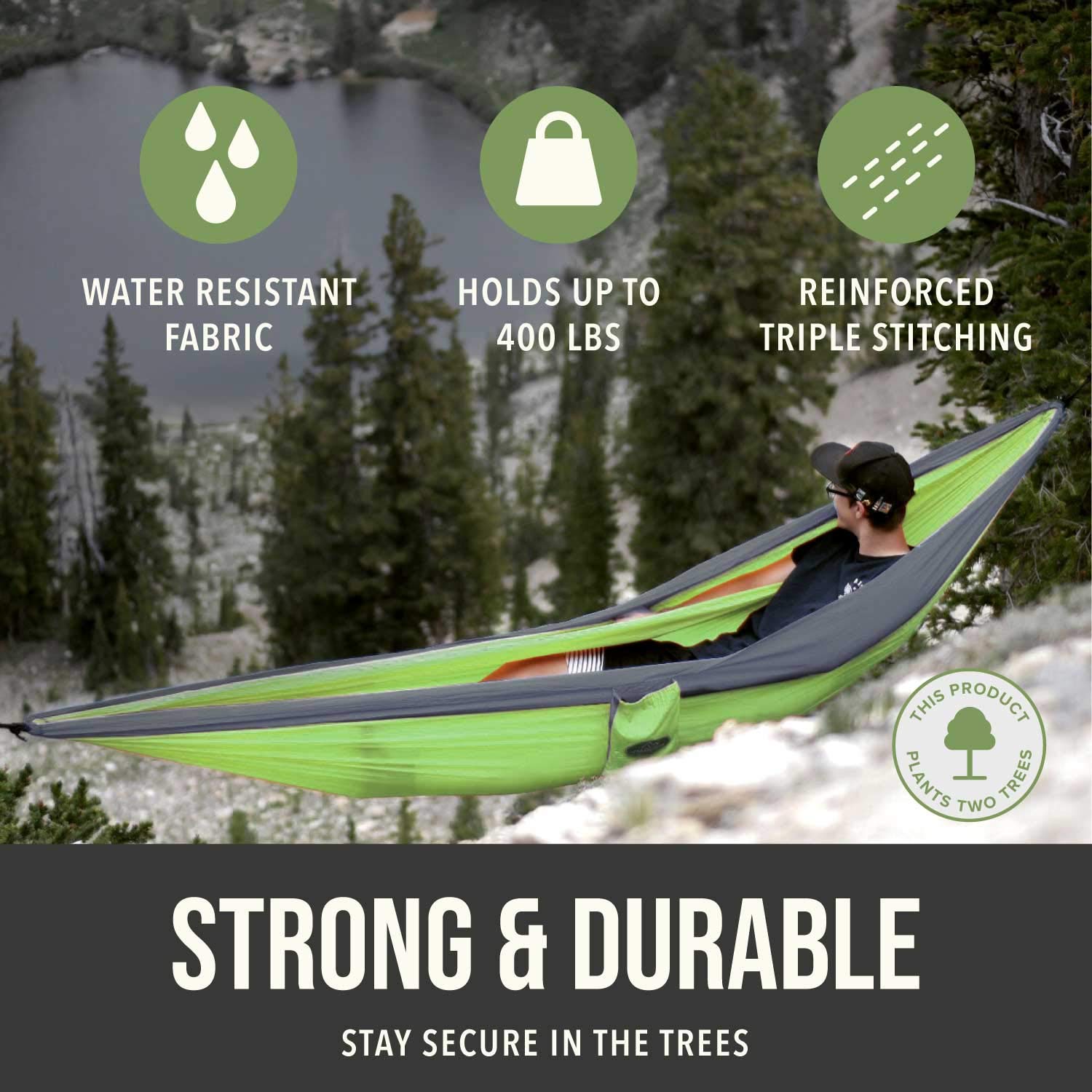 Madera Outdoor Hammocks - Camping Hammock For Outdoors, Backpacking & Camping Gear - Portable Hammock For Travel, Outdoors - Tre