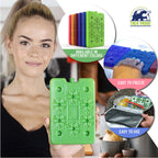 Ice Packs For Lunch Bags & Coolers (6-Piece Set) Cooler Bag For Work, School, Picnic Or Camping | Reusable Freezer Ice Pack