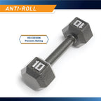 Marcy Pro TSA Hex 10 Pound Home Gym Iron Free Weight Single Dumbbell, Black (1)