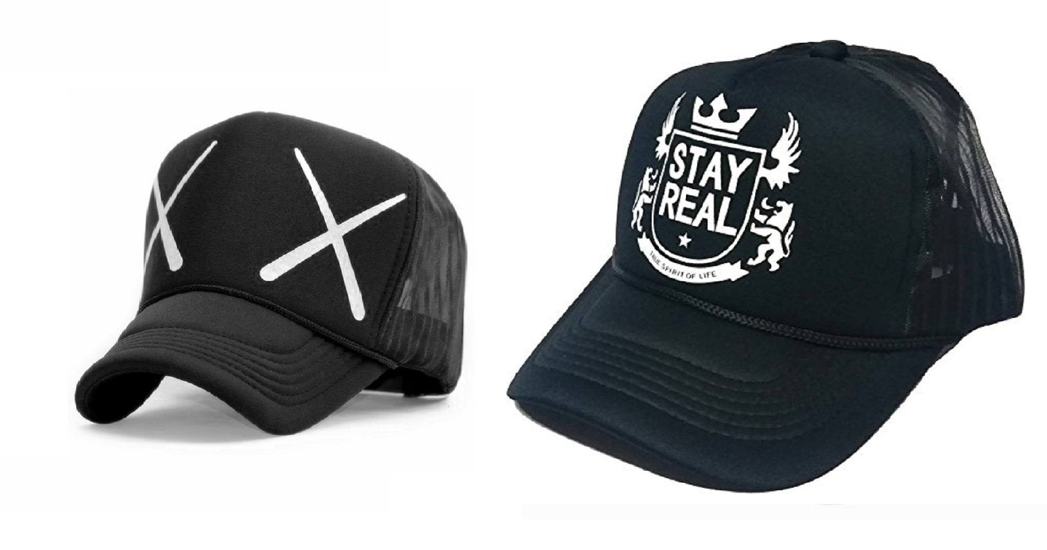 Michelangelo Stay Real Half Net And Xx Black Half Net Cap Combo For Men/Girl/Womens Unisex Cap