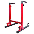 Balancefrom Multi-Function Dip Stand Dip Station Dip Bar With Improved Structure Design, 500-Pound Capacity, Red