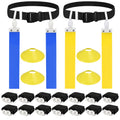 Dkovn Flag Football Belt, 1/2/4/10/14Pcs Adjustable Flag Football Belt With Belt And Flags, For Kids, Youths, Adults(14Pcs, Blue