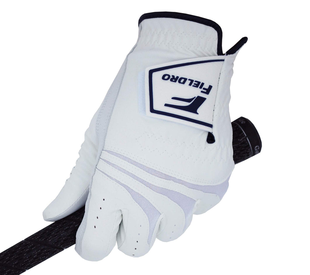 Fieldro Golf Gloves Men Right Hand Left Hand 3 Pack Cabretta Leather Maxskin (Medium/Large, Left)