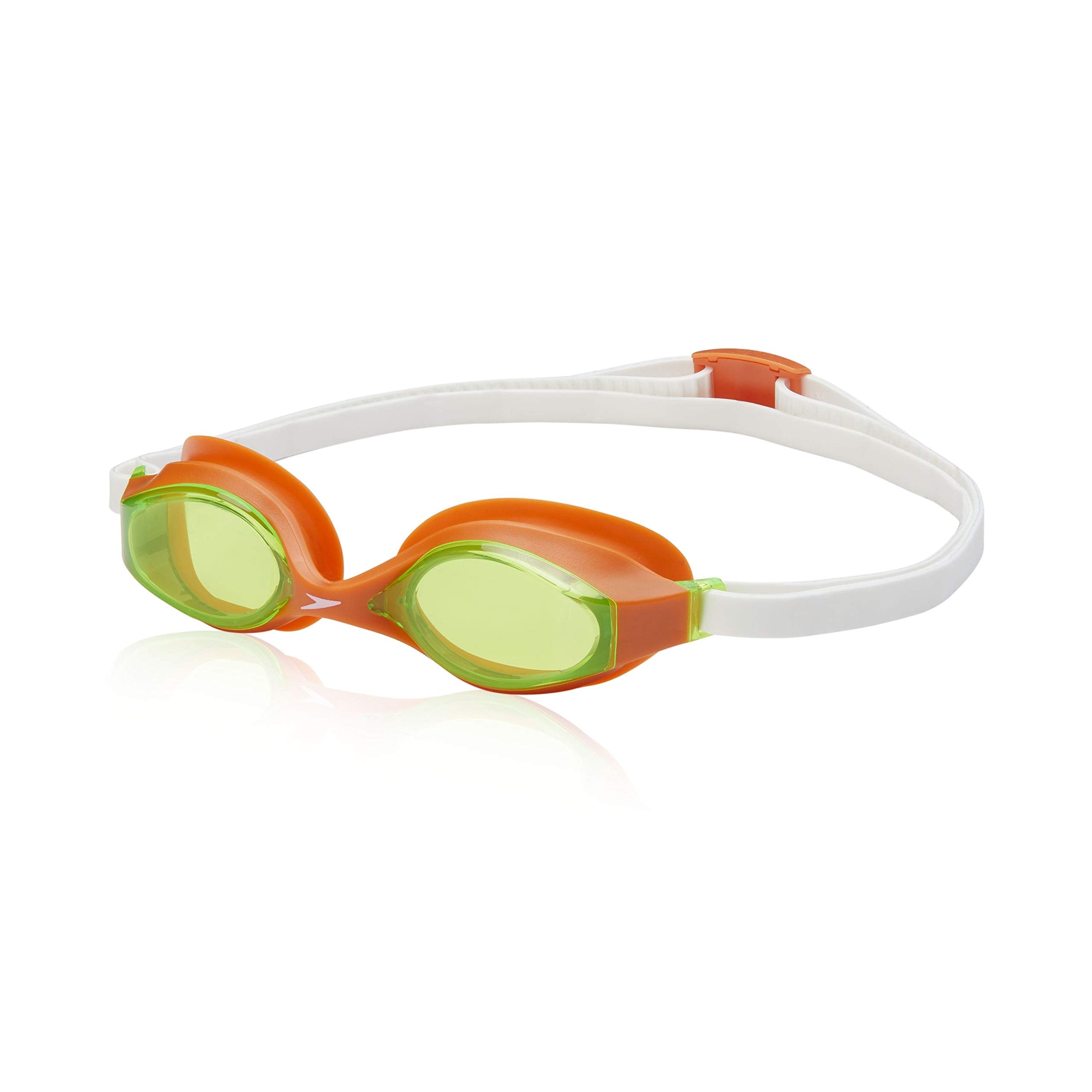 Speedo Unisex-Child Swim Goggles Super Flyer Ages 3 - 8 , Speedo Orange/Lime