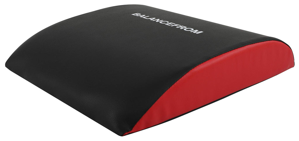 Balancefrom Ab Mat Trainer Abdominal Machine Exercise Crunch Roller Workout Exerciser, Black/Red, Ab Mat (Regular)