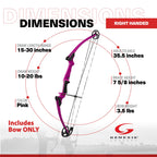 Genesis Archery Compound Bow, W/Adjustable Riser, Original, Right Handed, Purple