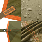 Free Soldier Waterproof Portable Tarp Multifunctional Outdoor Camping Traveling Awning Backpacking Tarp Shelter Rain Tarp(Simpli