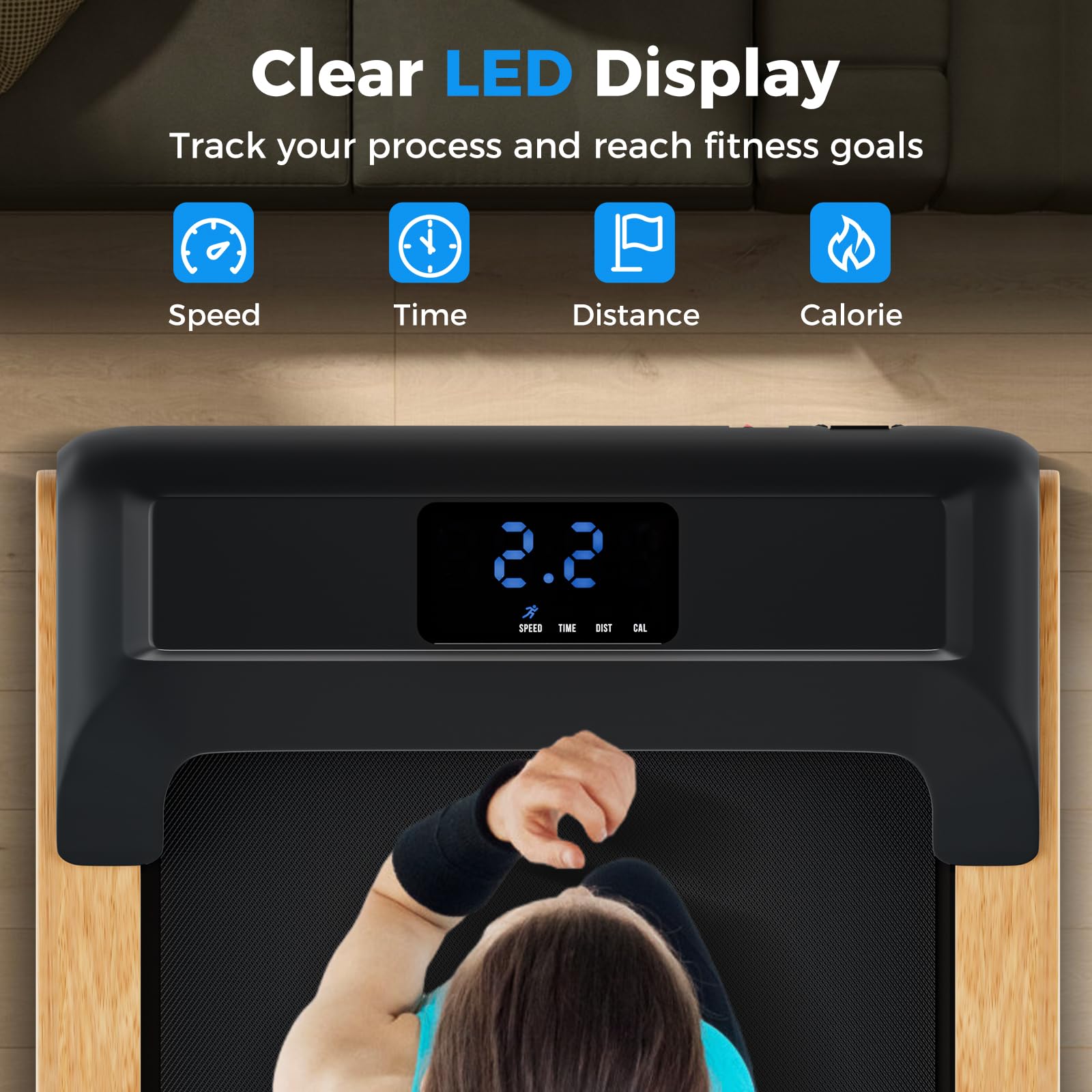 Goplus 1100W Folding Treadmill Electric Motorized Power Fitness Running Machine With Led Display And Ipad Support Perfect For Ho