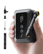 HOTO Mini Bike Tire Pump, 25s Fast Inflate Bicycle Pump with Guage, 150PSI Portable Electric Bike Air Pump with Presta and Schra