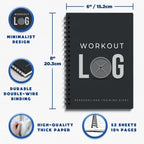 Workout Planner For Daily Fitness Tracking & Goals Setting (A5 Size, 6A X 8A, Charcoal Gray), Men & Women Personal Home & Gym Tr