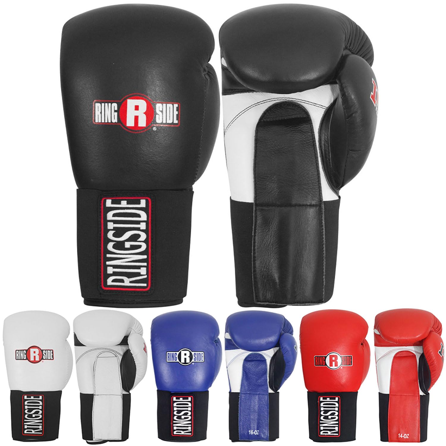 Ringside Imf Tech Sparring Elastic Boxing Gloves (Black, 16-Ounce)