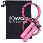 Wod Nation Attack Speed Jump Rope : Adjustable Jumping Ropes : Unique Two Cable Skipping Workout System : One Thick And One Ligh