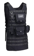 ThinkGeek Tactical Molle Apron  2 Large Pouches and 3 Smaller Pouches, Front and Back Removable Patch with Adjustable Side Stra