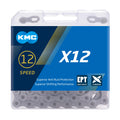 KMC X12 Chain 12-Speed | Mountain Bike/Road/Gravel | Shimano & Campagnolo Compatible | 126 Links, Missing Link Included | EcoPro