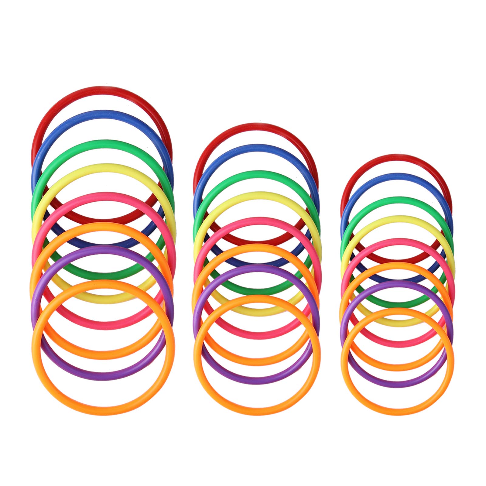 Hrlorkc 24Pcs Plastic Ring Toss Game Set Rings For Ring Toss For Kids Outdoor Games Plastic Carnival Rings Carnival Games For Ca
