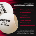 Idoraz Ping Pong Balls - White/Orange 3-Star 40+ Table Tennis Balls (Pack Of 6,12,24) Suitable For Indoor And Outdoor Regulation