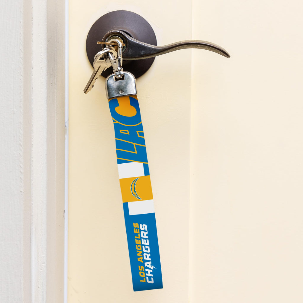 Rico Industries Nfl Football Los Angeles Chargers Standard Wrist Lanyard Key Chain, Cute Wristlet Strap Keychain Holder For Wome