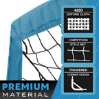 Runbow 6X4 Ft Portable Kids Soccer Goal For Backyard Practice Soccer Net Set Of 2 With Carry Bag (6X4 Ft, Blue, 2 Pieces)