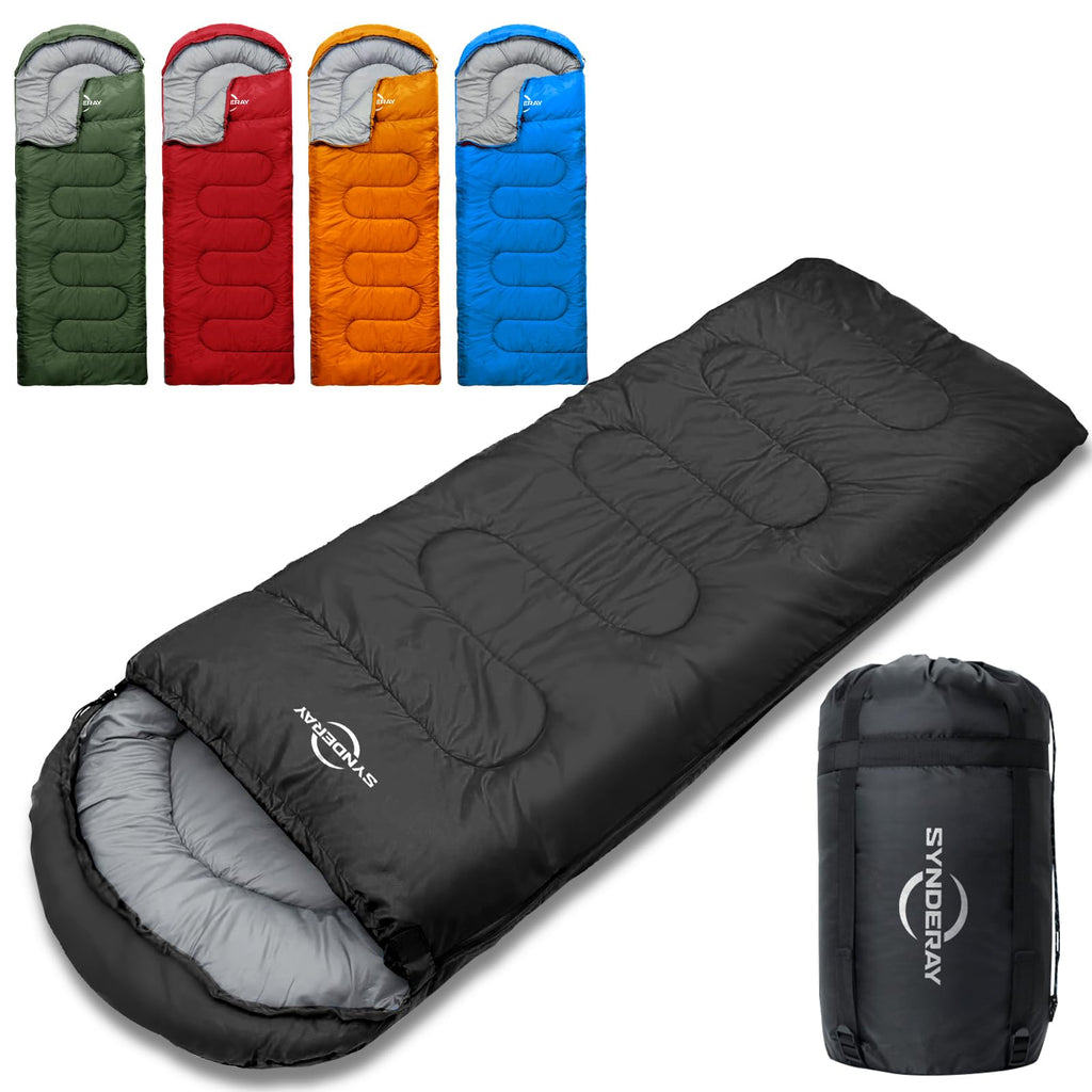 Synderay Sleeping Bags For Adults Cold Weather & Warm - Backpacking Camping Sleeping Bag For Kids 10-12, Girls, Boys - Lightweig