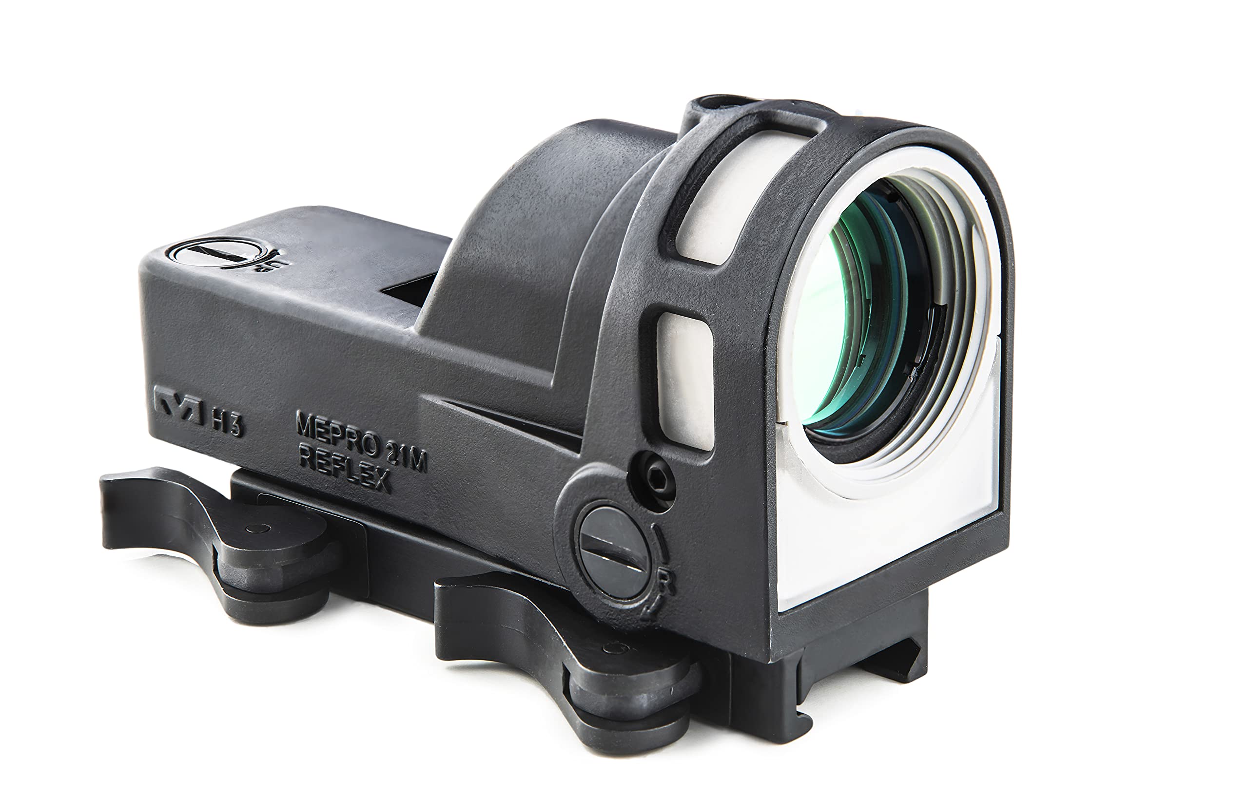 MEPROLIGHT MEPRO M21 Day and Night Self-Illuminated Fiber Optics and tritium Powered Reflex Red Dot Optic,4.3 Dot Reticle, Picat