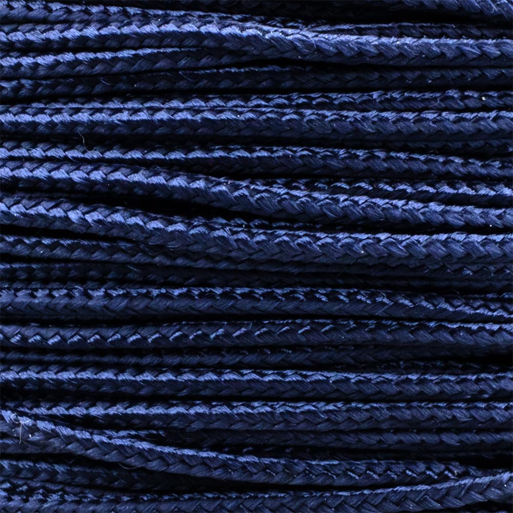 Paracord Planet Micro Paracord - Thin Braided Cord For Crafting, Fishing, And Diy Projects In 125 Ft Spools - Midnight Blue
